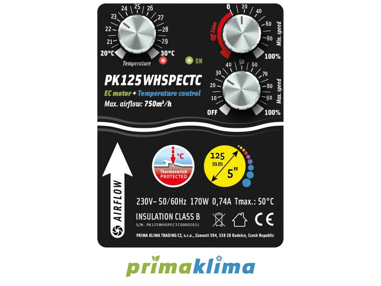 Prima Klima Whisperblower EC TC 800m3/h - Ø125mm