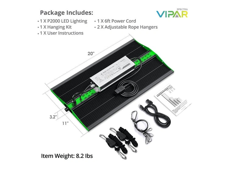VIPARSPECTRA Pro Series P2000 - 250W - 2024 UPGRADE LED