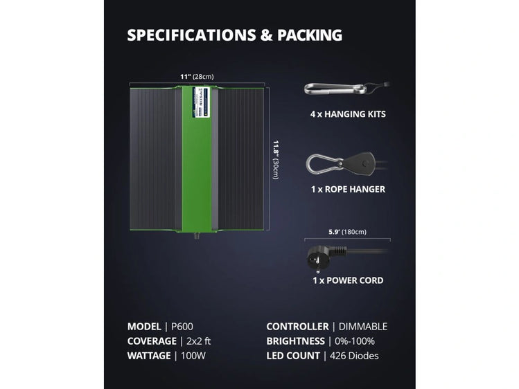 ViparSpectra PRO Series P600 100W 2024 UPGRADE 2.0 LED