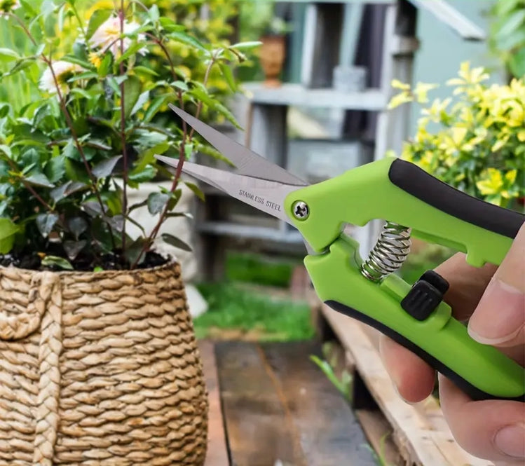 Gartenschere mit Edelstahlklingen - groß gebogen