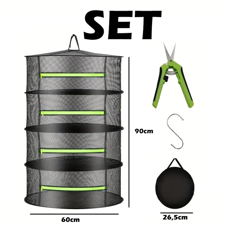 Set Trockennetz Kräuter 4 Schichten Kräutertrockner Dryer