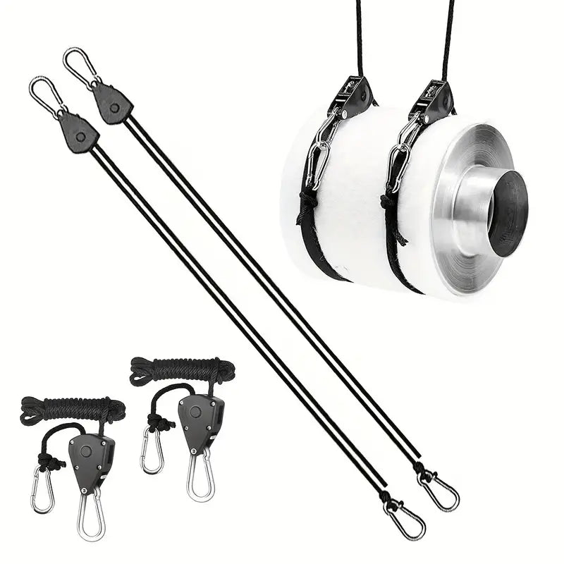2 Stück Hebezug Spannseil Metall Verstellbares