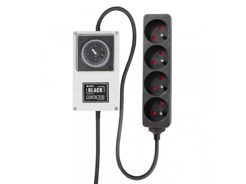 LUMII SCHWARZER 4-WEGE-KONTAKTOR TIMER 2400W 60CM Kabel