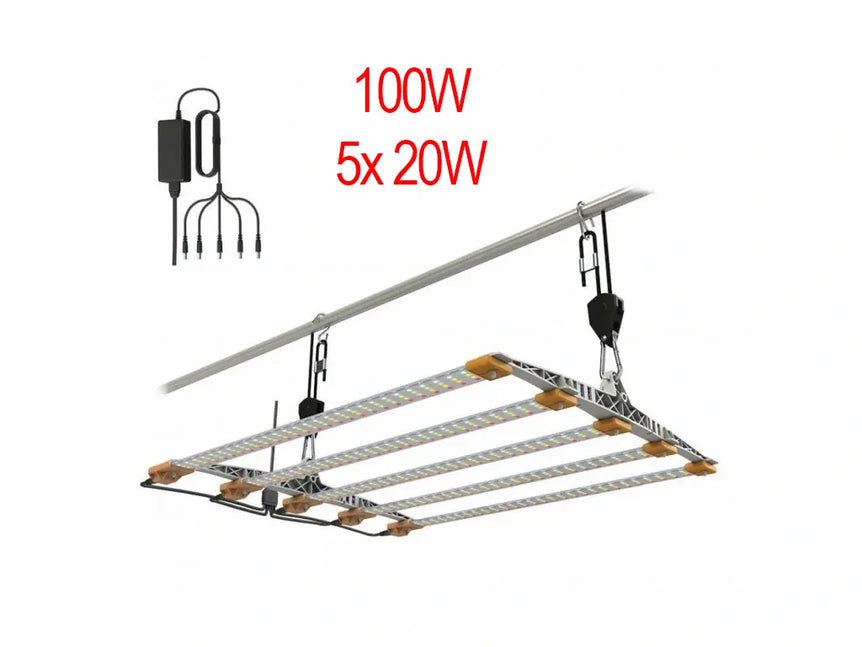 100W 5x20W Secret Jardin - Cosmorrow Set Kit  Voll Spektrum