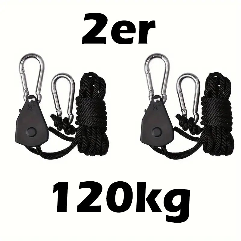 2 Stück Hebezug Spannseil Metall Verstellbares